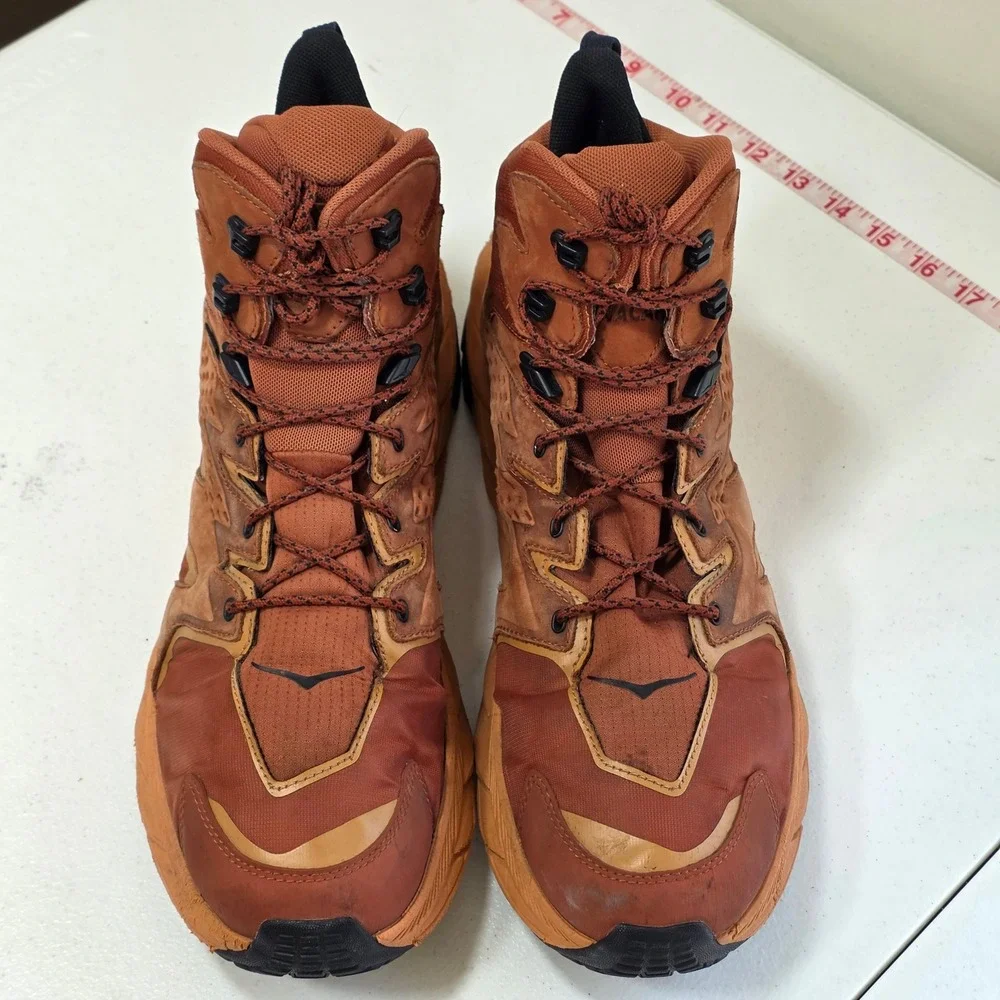 Hoka Anacapa Mid GTX Waterproof Hiking Boots Mens 13 Vibram Terra Cotta Gorpcore